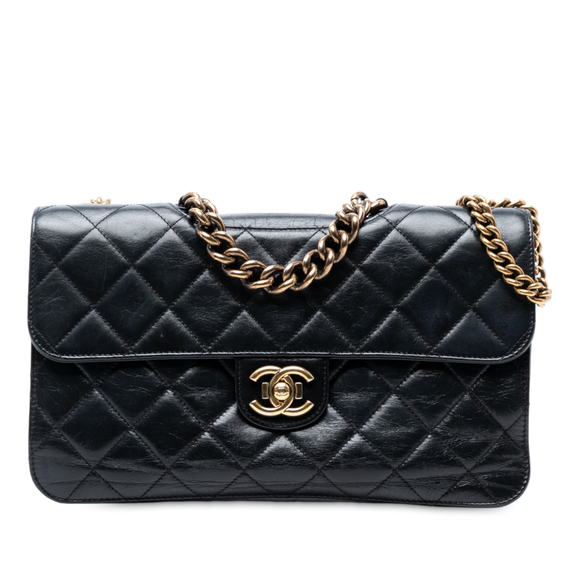 Chanel Handbags - Pre-Loved Chanel Large CC Quilted Glazed Calfskin Perfect Edge Flap